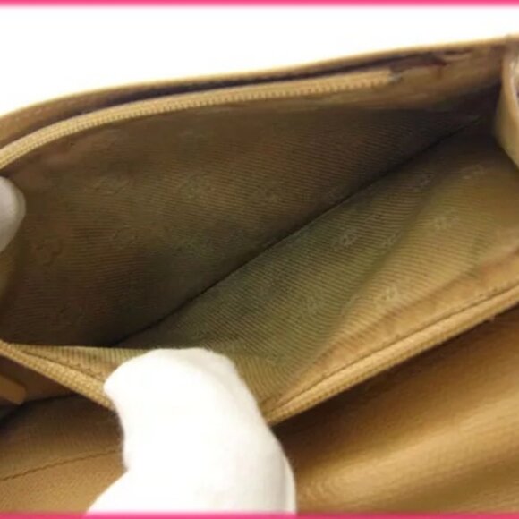 Chanel Wallet Purse Bifold Coco Button Beige Woman Authentic - Picture 8 of 12